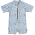 Mikk-Line UV Suit UPF50+ (Printed) Swimwear Faded Denim